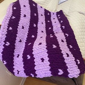 Purple and Lavender Striped Blanket